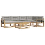 vidaXL Ensemble de canapés d'extérieur 6 Pièces Blanc et gris clair