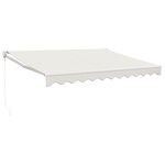 vidaXL Auvent rétractable crème 3x2 5 m tissu et aluminium