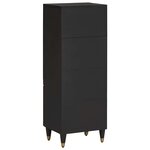 vidaXL Haut Armoire Noir 40 x 33 x 110 cm Bois de mangue massif