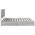 vidaXL Lit de Rangement Gris Sonoma 200 x 200 cm Bois d'ingénierie