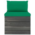 vidaXL Salon palette de jardin 6 Pièces avec coussins Bois de pin massif