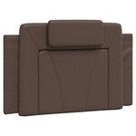 vidaXL Cadre de lit avec tête de lit Marron 90x200 cm Similicuir
