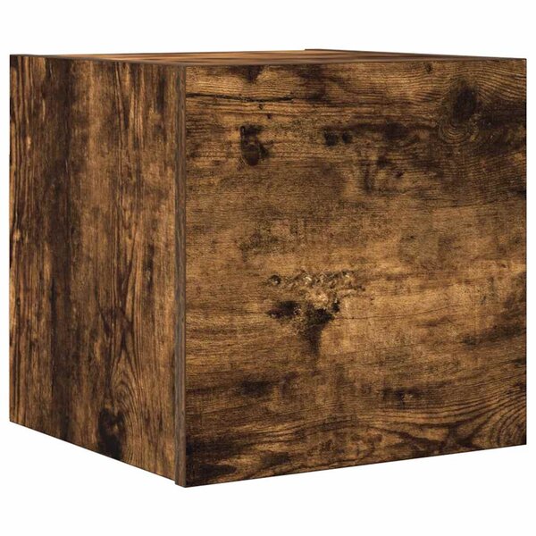 vidaXL Meuble TV mural Chêne fumé 30 5x30x30 cm