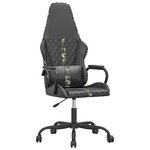 vidaXL Chaise de jeu Noir et camouflage Similicuir