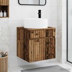 vidaXL Meuble de lavabo mural Bois ancien 49 x 44 5 x 65 5 cm
