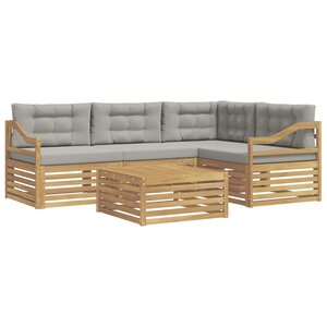 vidaXL Ensemble de canapés d'extérieur avec coussin 5 Pièces