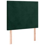 vidaXL Tête de lit à LED Vert foncé 90x5x118/128 cm Velours