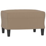 vidaXL Ensemble de canapés 3 Pièces avec coussins Cappuccino Similicuir