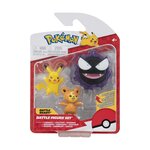 Jazwares PKW2347 - Figurines de Combat Teddiursa  Pikachu  Nebulak