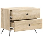 vidaXL Cabinet de chevet avec tiroir Chêne Sonoma 62 x 34 5 x 47 5 cm