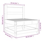 vidaXL Canapé central de jardin bois massif douglas