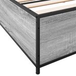 vidaXL Cadre de lit sans matelas sonoma gris 200x200 cm