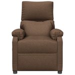 vidaXL Fauteuil électrique de massage Marron Tissu