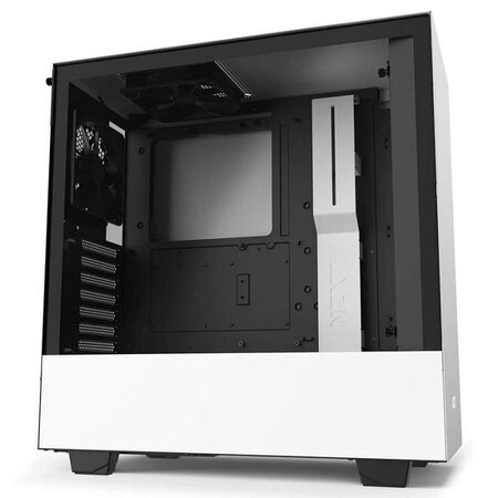 NZXT BOITIER PC H510 Midi - Blanc - Verre trempé - Format ATX (CA-H510B-W1)