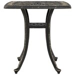 vidaXL Table de jardin bronze 53x53x53 cm aluminium coulé