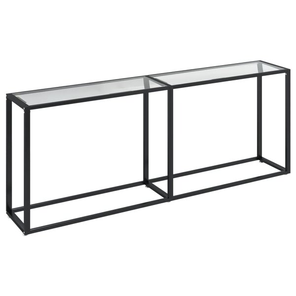 vidaXL Table console Transparent 200x35x75 5 cm Verre trempé
