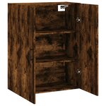 vidaXL Armoire murale chêne fumé 69 5x34x90 cm
