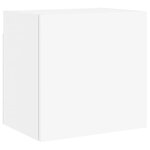 vidaXL Unités murales TV 5 Pièces blanc bois d'ingénierie