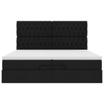 VidaXL Cadre de lit ottoman avec matelas noir 200x200cm tissu