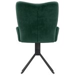 vidaXL Chaises pivotantes à manger lot de 2 Vert foncé Velours