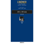 Bandes Klemmfix double soudure 210 x 105 mm pour blocs de timbres. Fond - Noir