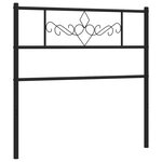vidaXL Tête de lit métal noir 100 cm