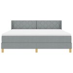 vidaXL Lit à Ressorts avec matelas Gris clair 180 x 200 cm tissu