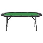vidaXL Table de poker pliable 10 joueurs Vert 207x106x76 cm