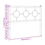 vidaXL Tête de lit métal blanc 100 cm
