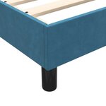 vidaXL Cadre de lit sans matelas bleu foncé 200x210 cm velours