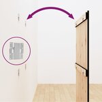 vidaXL Tête de lit murale Noir 82 5x3x110 cm Bois massif de pin