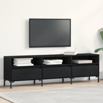 Meuble TV vidaXL Noir Chêne 150x30x44 5 cm Bois d'ingénierie