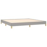 vidaXL Cadre de lit sans matelas gris clair 200x200 cm tissu