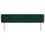 vidaXL Tête de lit avec oreilles Vert foncé 183x23x78/88 cm Velours