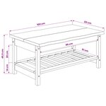 VidaXL Table basse EKAI Noir 100 x 60 x 45 5 cm Bois de pin massif