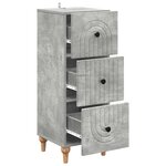 vidaXL Armoire à tiroirs Gris béton 33 x 34 5 x 90 cm