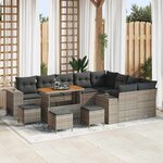 vidaXL Ensemble de canapé de jardin 13 Pièces Gris 110 x 55 x 71 cm