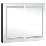 vidaXL Armoire de salle de bain à miroir LED 80x12 2x68 cm