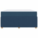 vidaXL Cadre de lit avec matelas avec matelas Bleu 160 x 200 cm tissu