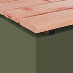 vidaXL Banc de jardin Vert olive 80 x 40 x 43 cm Acier