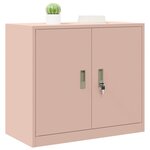 vidaXL Armoire de rangement Rose 80 x 40 x 70 cm Acier