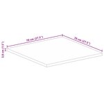 vidaXL Dessus de table 70x70x3 8 cm carré bois massif de récupération