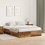 vidaXL Cadre de lit Bois ancien 200 x 150 x 31 5 cm Bois d'ingénierie