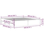 vidaXL Cadre de lit avec tiroirs sans matelas chêne sonoma 180x200 cm
