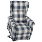 vidaXL Fauteuil de massage Bleu Tissu