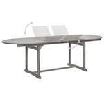 vidaXL Table à dîner de jardin (160-240)x100x75cm Bois d'acacia massif