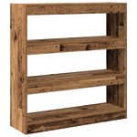 vidaXL Meuble de rangement /Séparateur de pièce - Bois rustique - 100x30x103cm - Bois d'ingénierie
