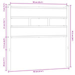 vidaXL Tête de lit chêne marron 90 cm acier et bois d'ingénierie