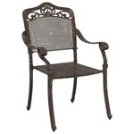vidaXL Ensemble de salle à manger pour jardin 5 Pièces Bronze Aluminium