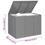 vidaXL Boîte à coussins de jardin Résine tressée 145x100x103 cm Noir